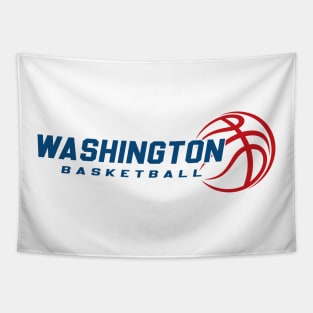 Retro Washington Basketball Team Tapestry