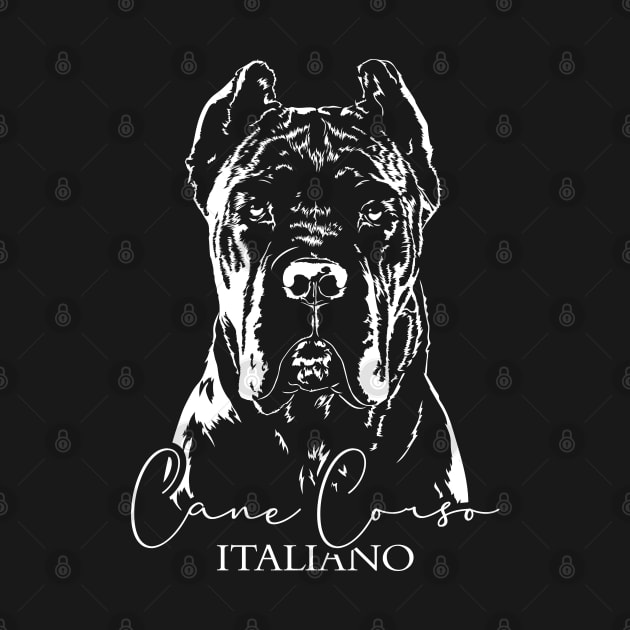 Cane Corso Italiano dog portrait dog mom by wilsigns