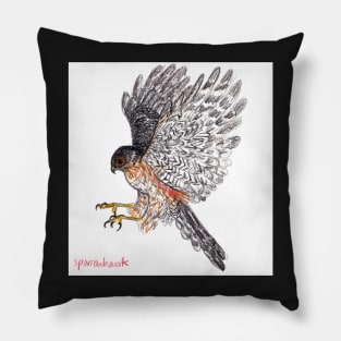 Sparrowhawk drawing Pillow