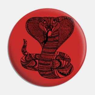 Zentangle Cobra Pin