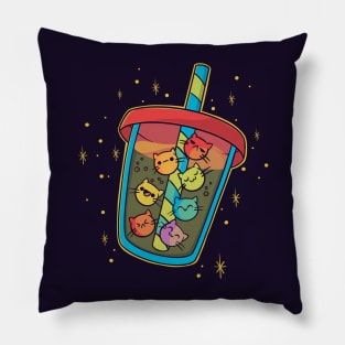 Bubble Meow tea Pillow