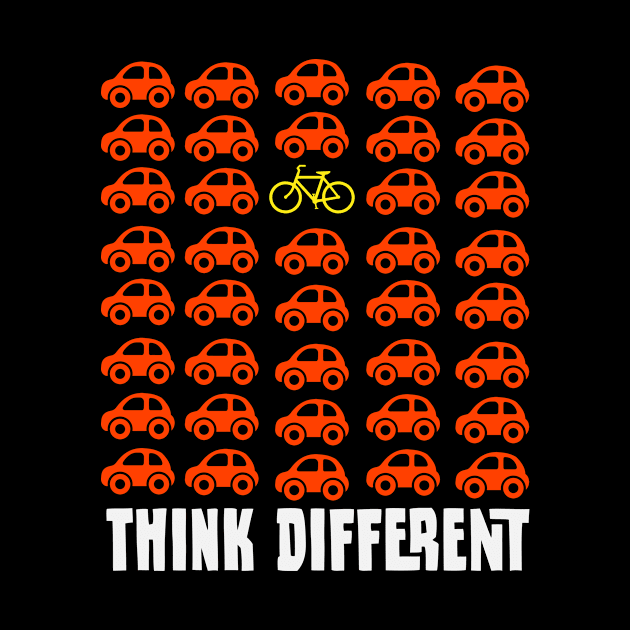 Think Different - Vintage Retro Biking T-Shirt by biNutz