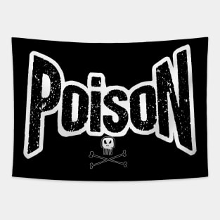 Poison title alone From the bottle with skull Tapestry