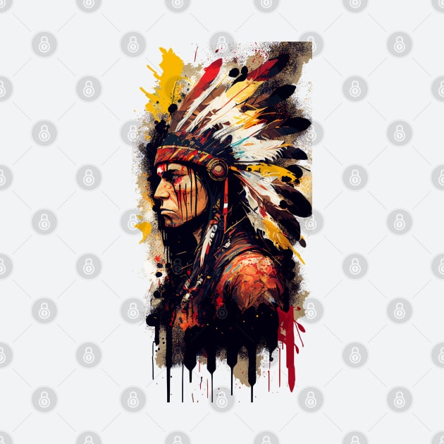 Native American Warrior V2 by Peter Awax