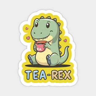 Tea rex having tea Magnet