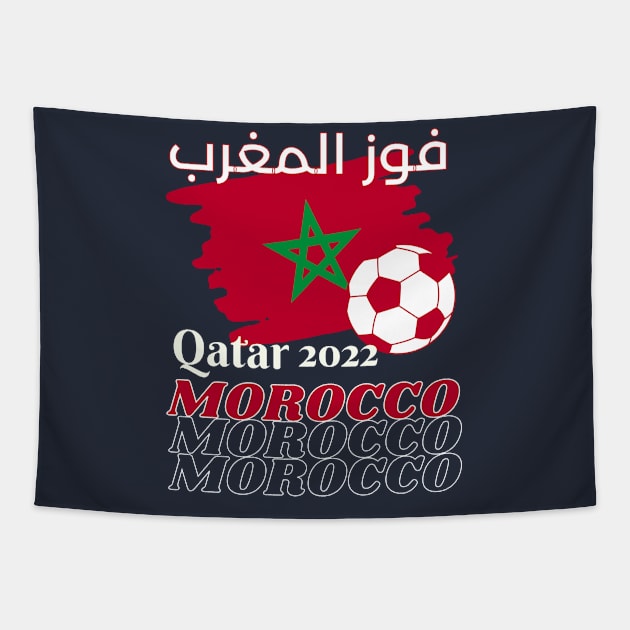 Morocco Qatar World Cup 2022 Tapestry by Ashley-Bee