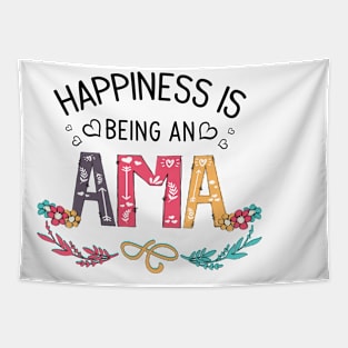 Happiness Is Being An Ama Wildflowers Valentines Mothers Day Tapestry