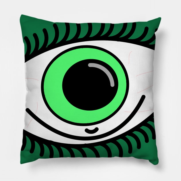 Eyeman - the happy monster Pillow by Artemis Garments