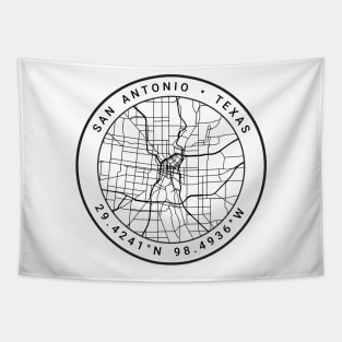 San Antonio Map Tapestry