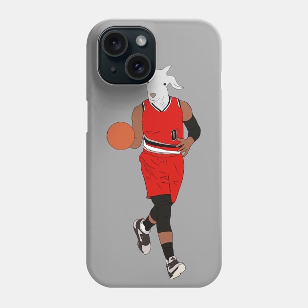 Damian Lillard, The GOAT Phone Case by rattraptees