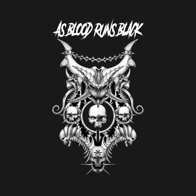 AS BLOOD RUNS BLACK BAND MERCHANDISE by Angelic Cyberpunk