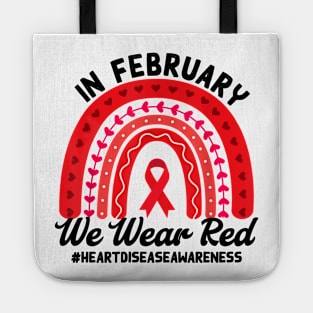 We Wear Red, Heart Disease Awareness, Heart Warrior, Red Ribbon, CHD Awareness Tote