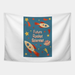 Future Rocket Scientist fun retro print Tapestry