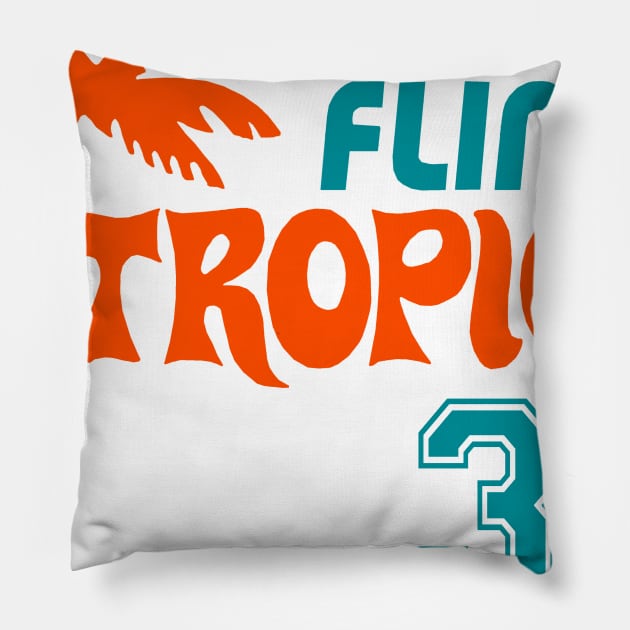 Flint Tropics, Jackie Moon Pillow by FanSwagUnltd