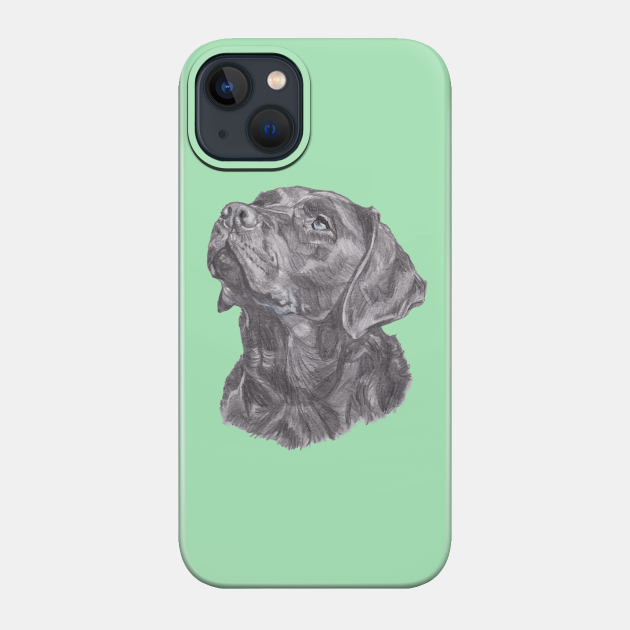 Classic Labrador Retriever Dog Profile Drawing - Labrador Retriever - Phone Case