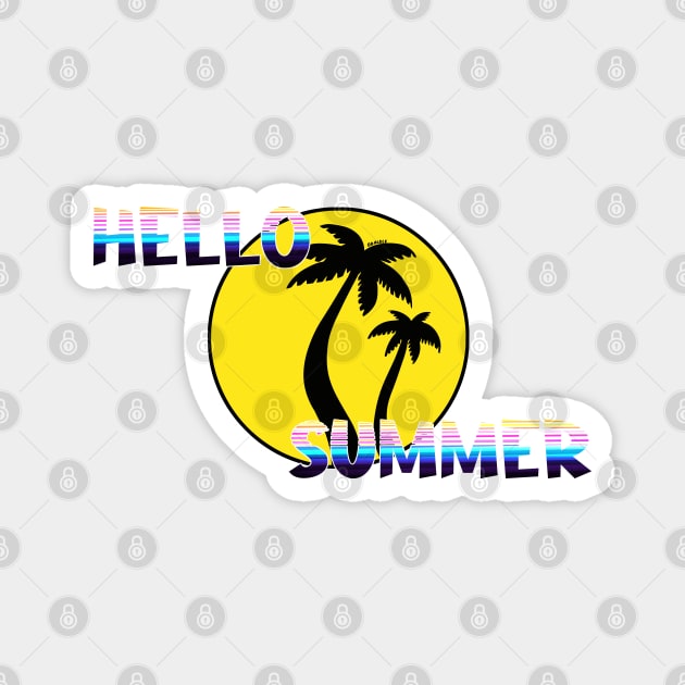 Hello Summer! Magnet by Jan Grackle