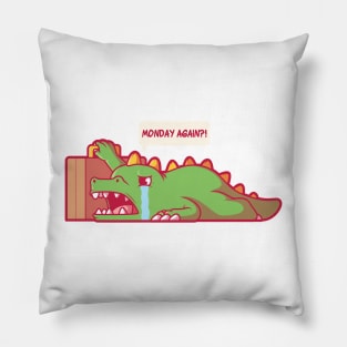 Dinosaur Working Funny Pillow