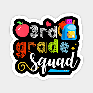 3Rd Grade Squad Third Teacher Student Team Back To School Magnet