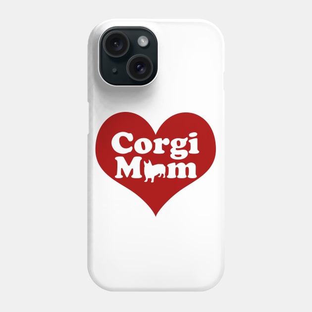 Pretty Corgi Mom Pink Heart Phone Case by epiclovedesigns