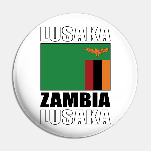 Flag of Zambia Pin by KewaleeTee