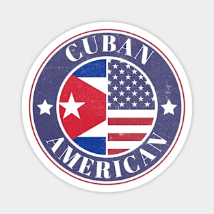 Proud Cuban-American Badge - Cuba Flag Magnet