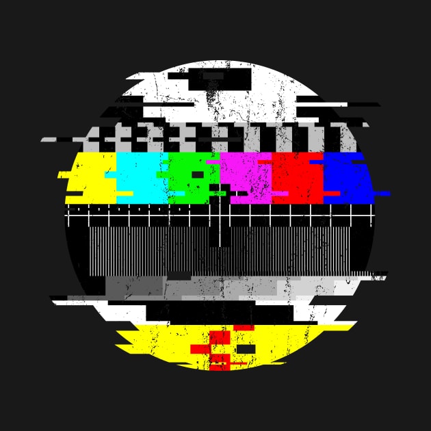 Vintage Glitched TV Test Card Graphic by NeonSunset