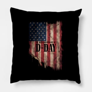 Usa Patriotic American Flag D-Day 2024 80Th Anniversary Pillow