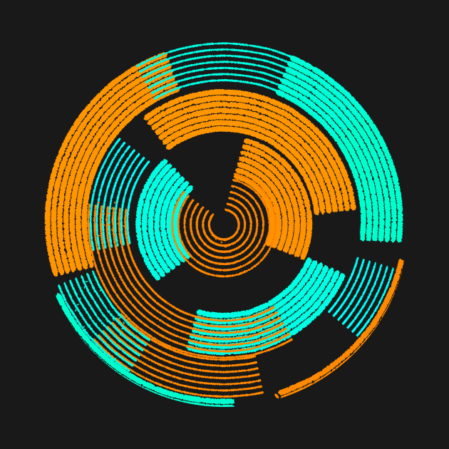 Geometric abstract circle galaxy by carolsalazar