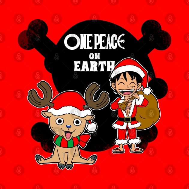 Peace On Earth Funny Cute Pirate Anime Christmas Santa Claus by BoggsNicolas