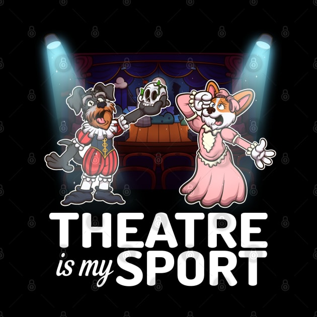 Theatre Is My Sport Schnauzer And Corgi Actors by TheMaskedTooner