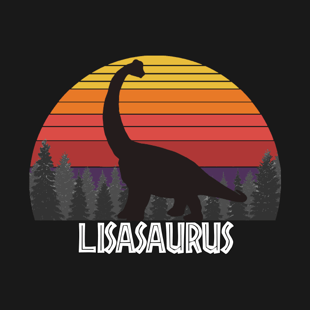 Lisasaurus Lisa saurus dinosaur name birthday gift by Kerlem