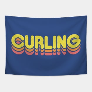 Retro Curling Tapestry