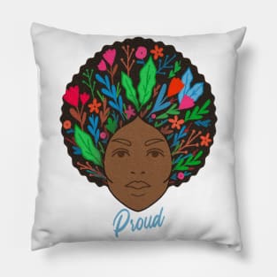 Proud Beautiful Lady with big hair - Body Positivity Pillow