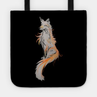 Fox - oil painting black Tote