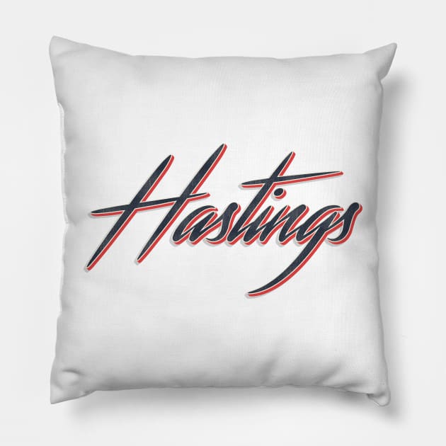 Hastings City in USA Pillow by PowelCastStudio