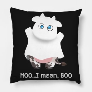 Funny _ Cute Cow Boo Moo Halloween T-shirt Pillow