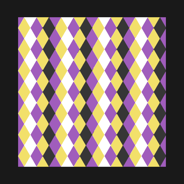 Nonbinary Pride Tiling Diamond Pattern Design for Backpack and Others by nhitori