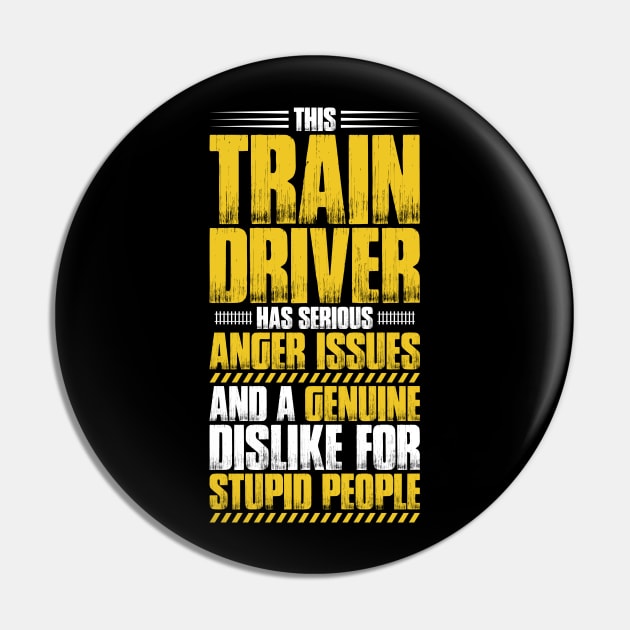 Train Driver Railroad Engineer Locomotive Engineer Pin by Krautshirts