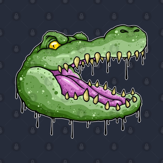 Angry Alligator by Laughin' Bones