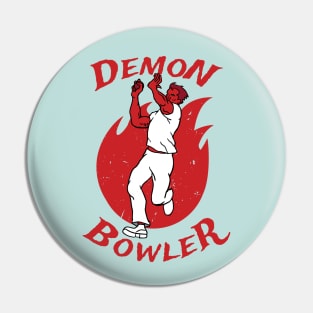 Cricket Player Demon Fast Bowler Cricket Fan Pin