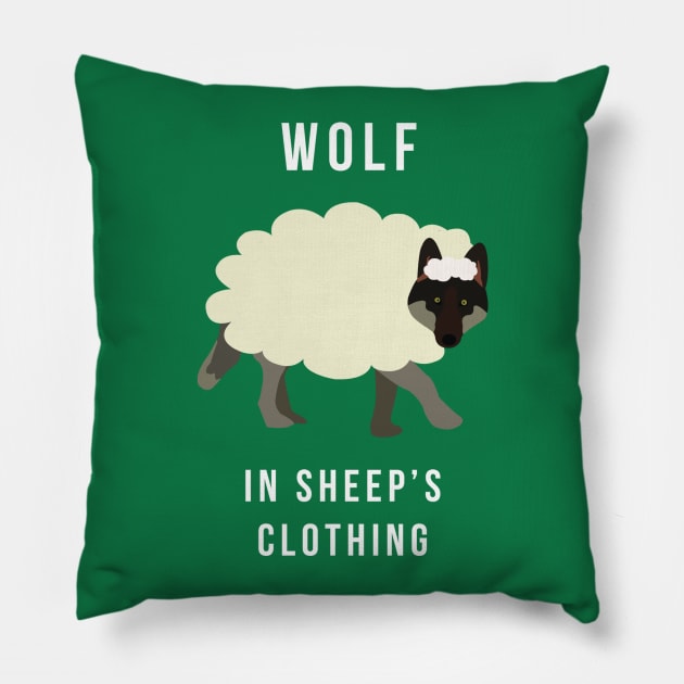 A Wolf in Sheep's Clothing Pillow by awcheung2