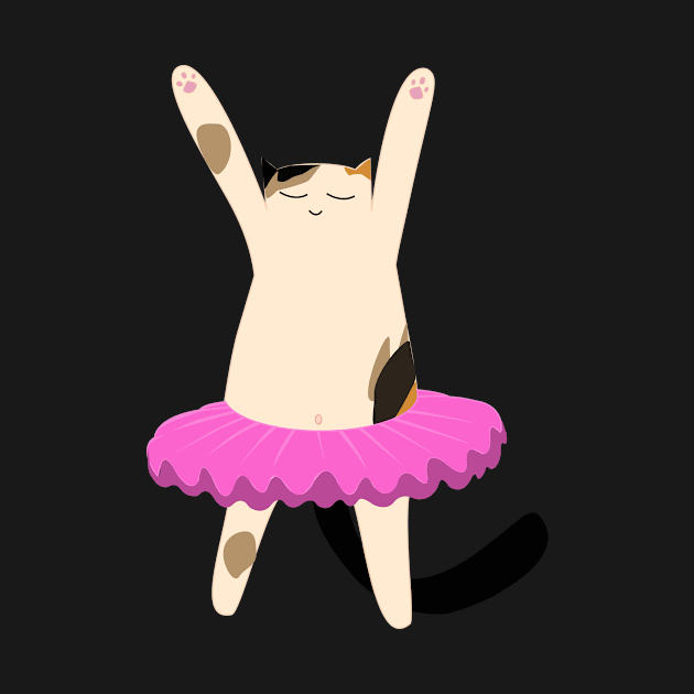 Calico cat dancing by papelosink