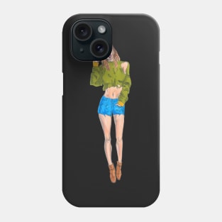 Girl With A Gun Phone Case