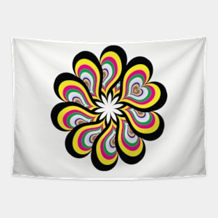 Psychedelic heart flower Tapestry