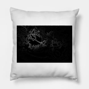 Abstract black noir Pillow