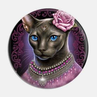 Rosey Abyssinian Cat Pin