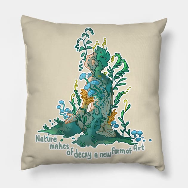 Nature makes of Decay a new form of Art Pillow by jonesylium