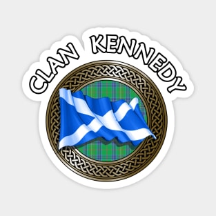 Clan Kennedy Crest & Tartan Knot Magnet