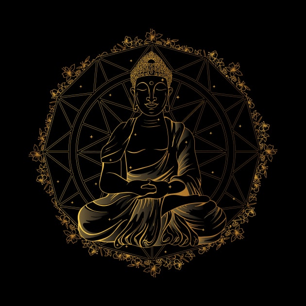 Buddha & Mandala by LAPublicTees
