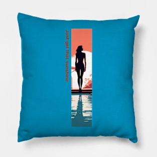 get that sunshine, swimming pool lifestyle v5 Pillow